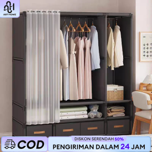 COD Lemari Pakaian lemari kain Serbaguna Baju Lemari Penyimpanan Tahan Debu Lemari Portable