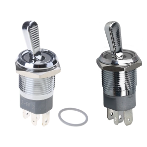 Oxidized Sturdy Metal Two Way Toggle Switches With LED Light Convenient for Craft Projects And Electronic Devices