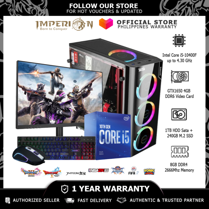 IMPERION Gaming Computer Desktop Intel® Core™ i5-10400F Processor 12M ...