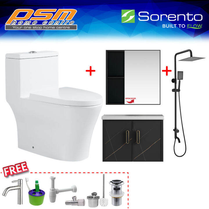 SORENTO Bathroom One Piece Design Toilet Bowl WC Bathroom Aluminium ...