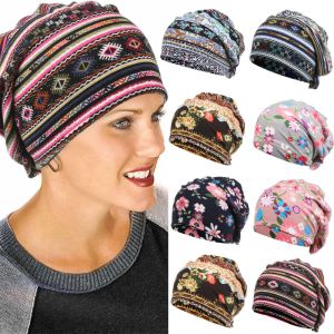 1PC Turban Hat Chemo Caps Womens Turban Hat Baggy Slouchy Beanie Hat Sleep Caps Muslim Hijabs Sport Casual Headwear Scarf Snood Hats Cancer