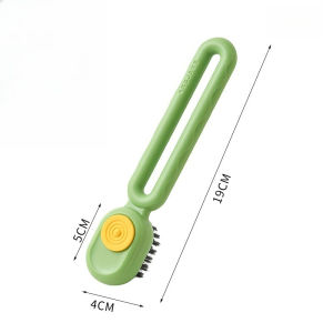 Multifunctional Liquid Shoe Brush Automatic Liquid Adding Soft Fur Cleaning Brush Press Type Household Soap Dispenser