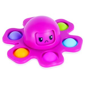 Wonderful Toys Flip Face-changing Octopus Squid Game Pop It Fidget Toy Face-changing Octopus Silicone Fingertip Spinner Childrens Toy Fidget Toys