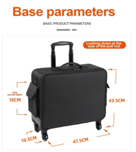 Large Capacity Professional Nylon Makeup Case Multi-functional Cosmetic Organizer Adjustable Easy To Carry