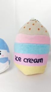 Simulation cute fruit milk tea cup stuffed plush play lemon doll school bag pendant gift for children