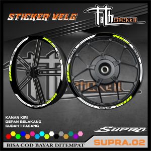 Cutting sticker velg all SUPRA x fit new fi CODE 02 bisa COD