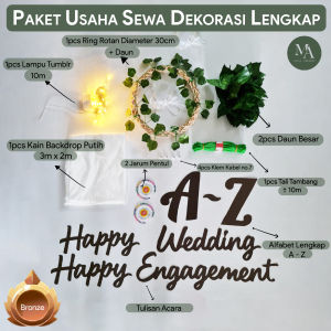 Paket Usaha Bisnis Jasa Sewa Dekorasi Backdrop Lamaran Nikahan Syukuran Mulia
