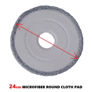 Round Mop Cloth Wet and Dry Use Replacement Microfiber Mop Cloth Head Replacement / Spin Wring Wash