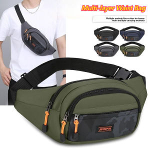 Sports Waist Bag for Men Multifunctional Outdoor Belt Waterproof Wear-resistant Large Capacity