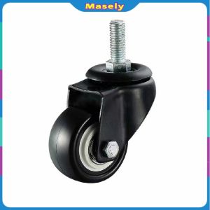 Masely PVC Wheel Swivel Caster Wheel 1.5" Brake Wheel Trolley Silent Wheels
