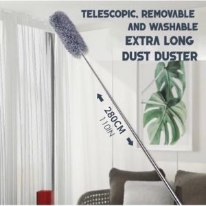 Promo!!Kemoceng 28m Teleskopik Adjustable Microfiber Tarik Tekuk Pembersih Debu Super Praktis