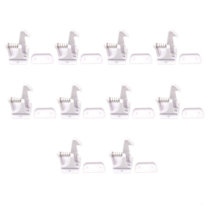 10 Entities Cabinet Child Lock Spring Filled Security Device for Cupboards Dressers Home Safety