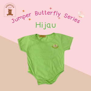 0 - 12 Bulan Jumper Butterfly Series Aneka Warna Jumpsuit Bodysuit Bayi Newborn Hingga 1 Tahun Murah Terjangkau Bisa COD Bayar di Tempat