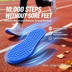 Comfortable Sweat Absorbent Insoles Odor Eliminating Massage Insoles for Fresh Feet