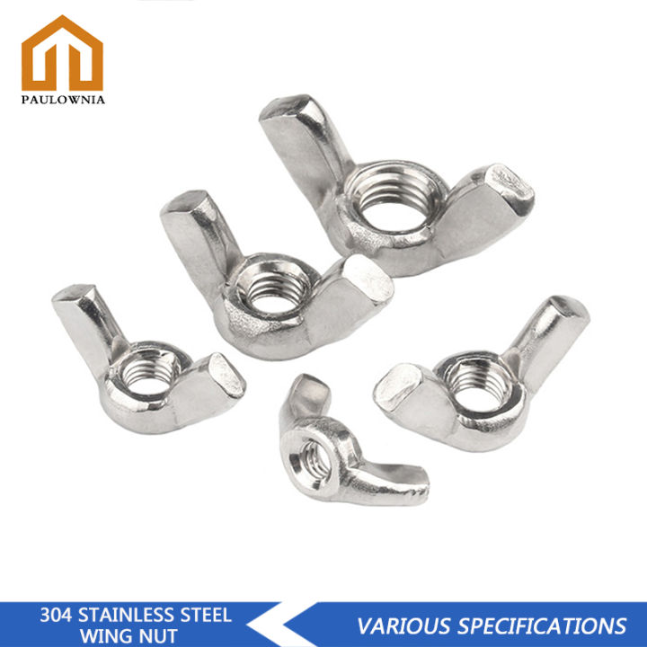 304 Stainless Steel Wing Nuts Butterfly Nut to Fit Bolts & Screws M3 M4 ...