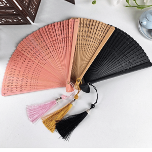 FEELINGS Portable Folding Bamboo Fan Antique Design Handmade Retro Bamboo Fan Classical Chinese Style Classical Folding Fan for Women