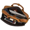Royal Bagger New 15inch Laptop Bag for Men Genuine Cow Leather Casual Retro Handbag Business Briefcase Large Capacity Crossbody Bag. 