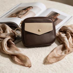 Pu Leather Coin Purse For Women Large Size Wallet With Keychain RingCard Holder Pouch For Ladies