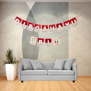Banner Segilima Dirgahayu RI Merah Putih dengan gambar karakter kartun anak lomba agustusan / Banner Bunting Flag HUT RI Republik Indonesia / Hiasan Dekorasi tema Kemerdekaan