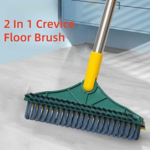 3in1 Floor Scrub Brush With Long Handle Rotation Cleaning Brush For Bathroom Kitchen Detachable