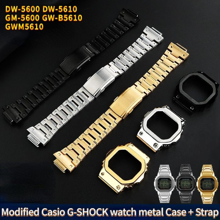 Stainless steel suit For Casio G SHOCK metal Bezel case strap For DW5600 GW M5610 GW B5600 GWM5610 Modified cool style watchband Lazada PH