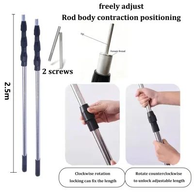 Multi-Size Canopy Poles - Adjustable Durable Tent Support for Camping Picnic & Beach