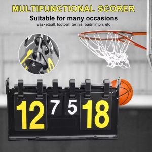 NOBLEE Multi-Sport Use Digital Tabletop Scoreboard Waterproof 4-Digit Competition Scoreboard Flip Design Exercise Scoreboard Sport Ornaments