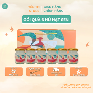(Tặng muỗng gỗ đơn 450k)Yến Thị -Gói quà tặng  Yến chưng Hạt Sen-yến sào Nha Trang 30% yến hũ 70ml
