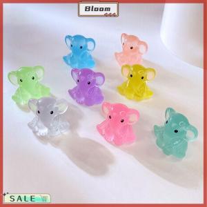 Follow Get New[Bloom Z] 1PC DIY Cute Figurines Desk Decoration Luminous Miniatures Resin Sitting Elephant Glow At Night Fairy Garden Accessories