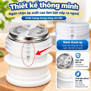 NÚT PHÍCH NƯỚC NÓNG SILICONE TRẮNG COMBO 3 CÁI | MẶT INOX KHẮC SUS 304 NÚT ĐẬY BÌNH THỦY THAY THẾ