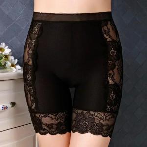 ZEEMIN Womens Lace Large Size Prevent Exposure Safety Pants High Waist Shorts Women Plus Size Shorts Under The Skirt Seamless Shorts