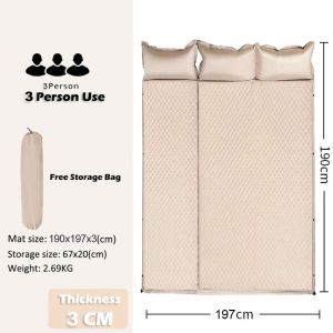 Inflatable mattress outdoor sleeping pad camping portable ground mat fully automatic air mattress