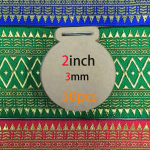 50 PCS Acrylic Blank Medal Clear Ornament Blank Transparent 3mm / 2mm Thickness