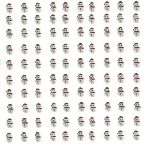 100Pcs 16x20mm Clear Acrylic Beads Christmas Snowman Beads For Kid Adult Handmade Art Craft Bracelets Crafting