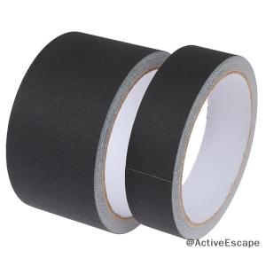 ActiveEscape Black Gaffer Tape No Residue Non-Reflective Easy Tear Book Repair Tape Matte