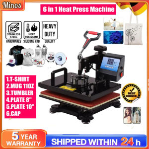 Minos 6 in1 Multifunction Heat Press Machine mini printer  for T-Shirt / Mug / Plate / Capprinter for small business