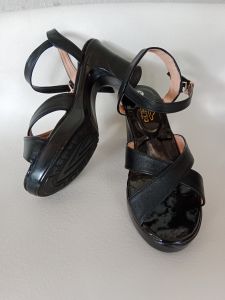 Dép Nữ cao gót mẫu quai hậu chéo gót vuông 7 phân chắc chắn Thời Trang KH03