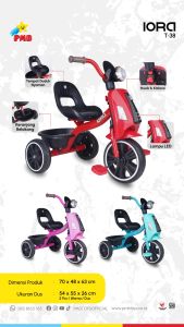 Sepeda Roda Tiga Anak Tricycle Aviator AT 109 AT-109 BMX / IORA T29 / AT 251 / AT101 // at 252 // at115 // at104 // FS- 766 Alex 1-3 Tahun Bel Ban EVA Diameter & Tapak Besar // at 118-7 plus dorongan // TRICYLCE IORA T38// T39