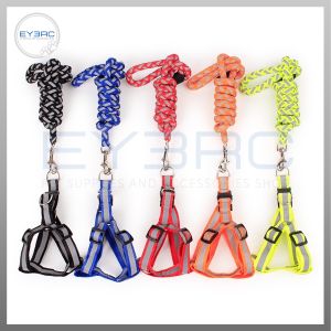 Heavy Duty Reflective Harness with Rounded Nylon Leash