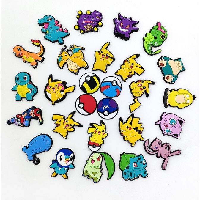 New Crocs Pokemon Pikachu boy jibbitz Pins for shoes bags High quality ...