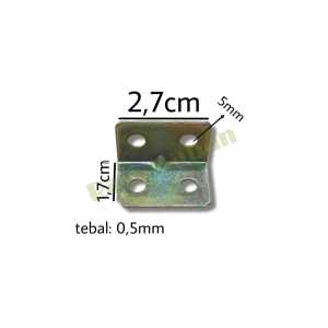 Plat Siku Ambalan L Lemari Kotak 17x27 2x3 25x35