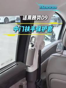 dncnf For Denza D9 2022-2026 Middle Door Armrest Cover Leather Roof Pulling Gloves Non-slip Interior Car Accessories M1Y4T