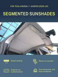 For Tesla Model Y Juniper 2025 2026 Car Skylight Sunshade Net Sunproof Heat Insulation Sun Shades Auto Interior Accessories