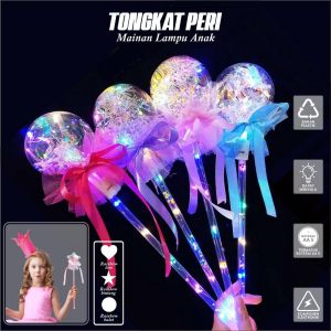 MD-M319 Mainan Anak Tongkat Peri Bintang Stik Lampu LED Warna Warni Tongkat Sihir / Tongkat Peri