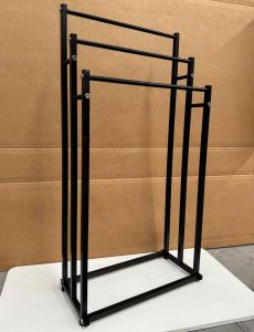 Bathroom Towel Rack Standing with Wheels 3 Layer Bathroom Storage Rack Drying Rack Outdoor Clothes Rack Metal Towel Holder Metal Storage Rack Floor Towel Rack Simple Balcony Storage Rack For Bathroom Bedroom