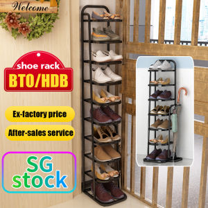 JIN SHENG Upgraded shoe rack HDB/BTO shoe storage multi-layer rust-proof iron mesh shoe storage rack shoe cabinet