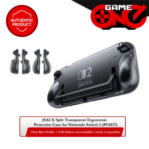 JSAUX Split Transparent Black Ergonomic Protective Case for Nintendo Switch 2 (PC0117)