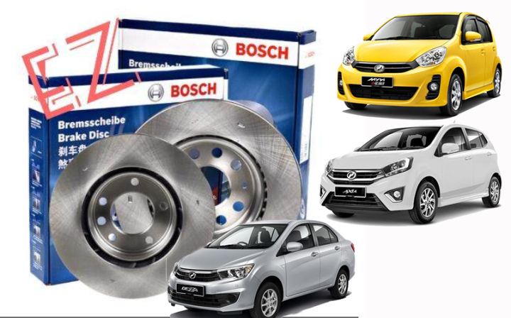 Bosch Front Disc Rotor Set - Perodua Myvi Lagi Best / Axia / Bezza | Lazada