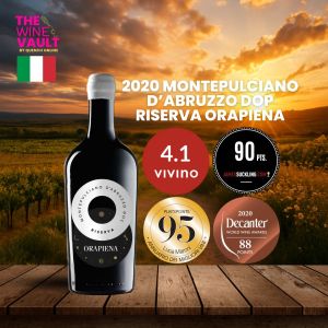 2020 MONTEPULCIANO  D’ABRUZZO DOP  RISERVA ORAPIENA RED WINE