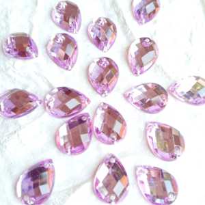 payet diamon jahit kristal akrilik tetes mote tempel grade A ukuran 10x14 per lusin murah
